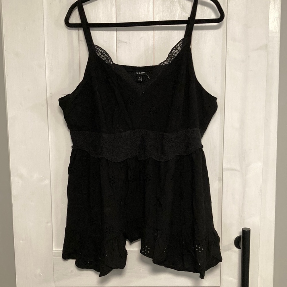 Torrid Black Camisole Blouse